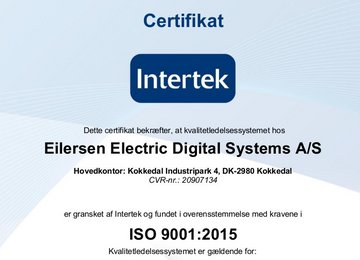 Eilersen er IECEx og ISO certificeret
