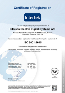 2017 ISO 9001:2015 og IECEx certificering